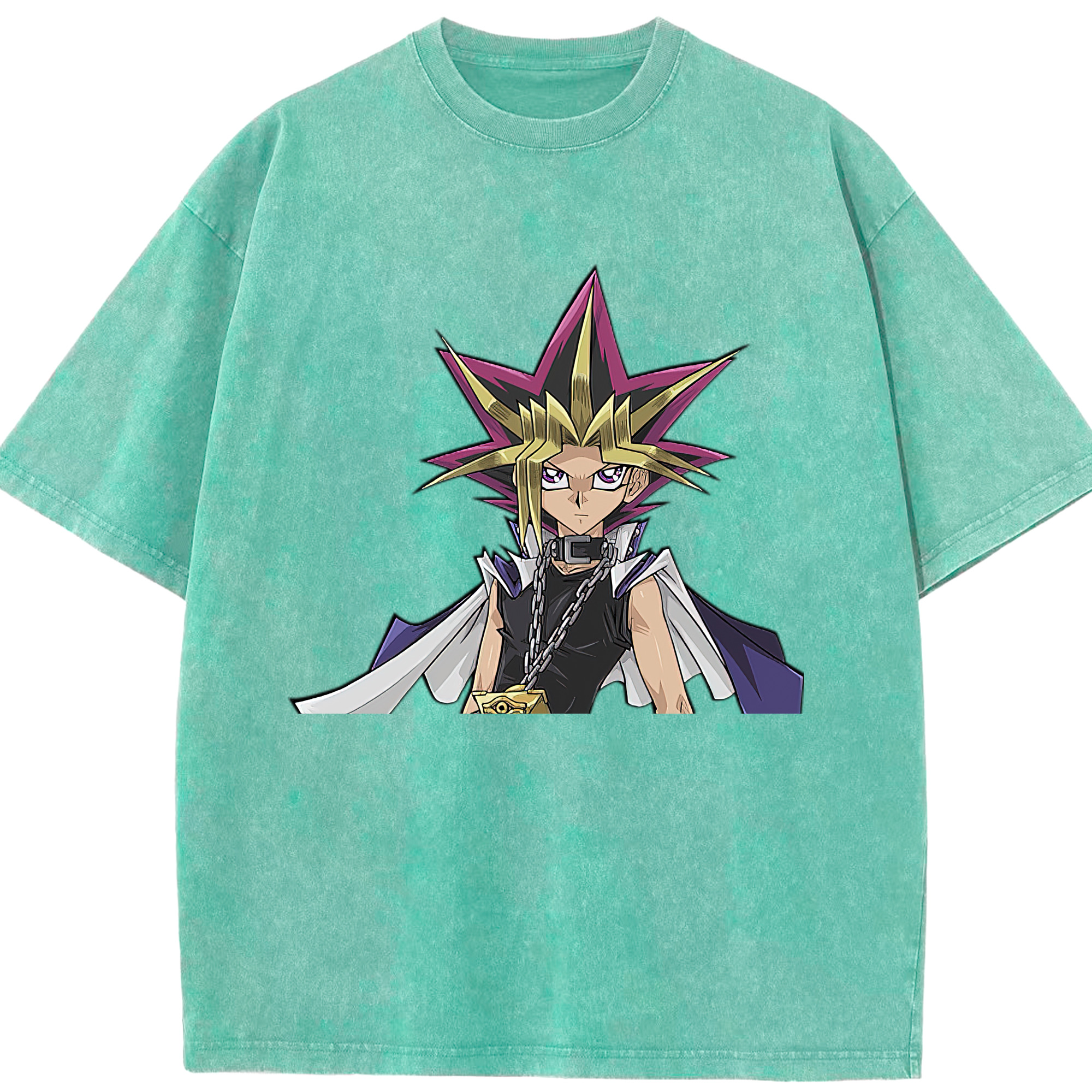 （画像用） 遊☆戯☆王 Yu-Gi-Oh! 綿100% ヴィンテージ風 半袖Tシャツ（フロントプリント）